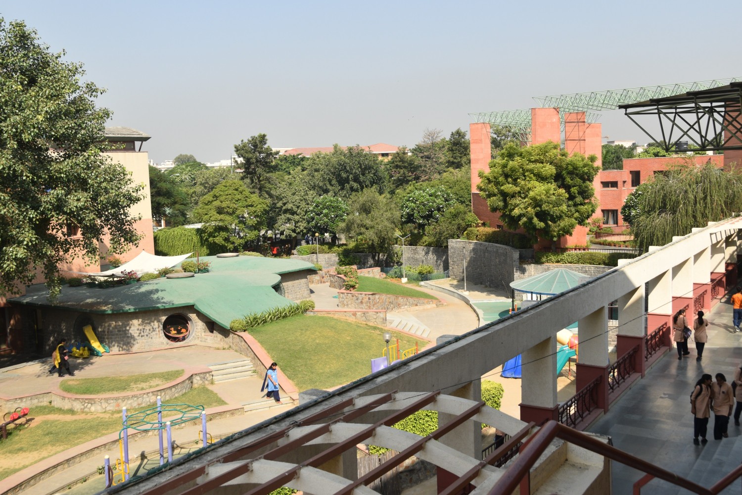 View of the school from top of the auditorium